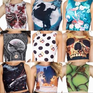 ISO Blackmilk Clothing Disney Horror Wifey Tops